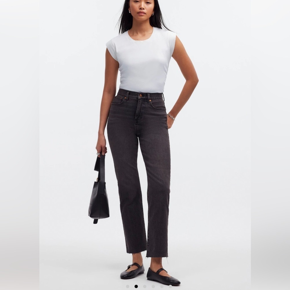 NEW Madewell Side-Cinch Muscle Tee Size XS Eyelet White